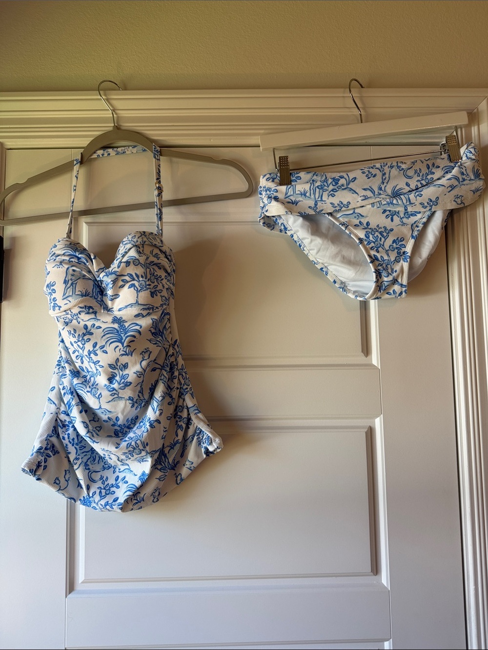 Lilly Pulitzer White and Blue Floral Swim Set